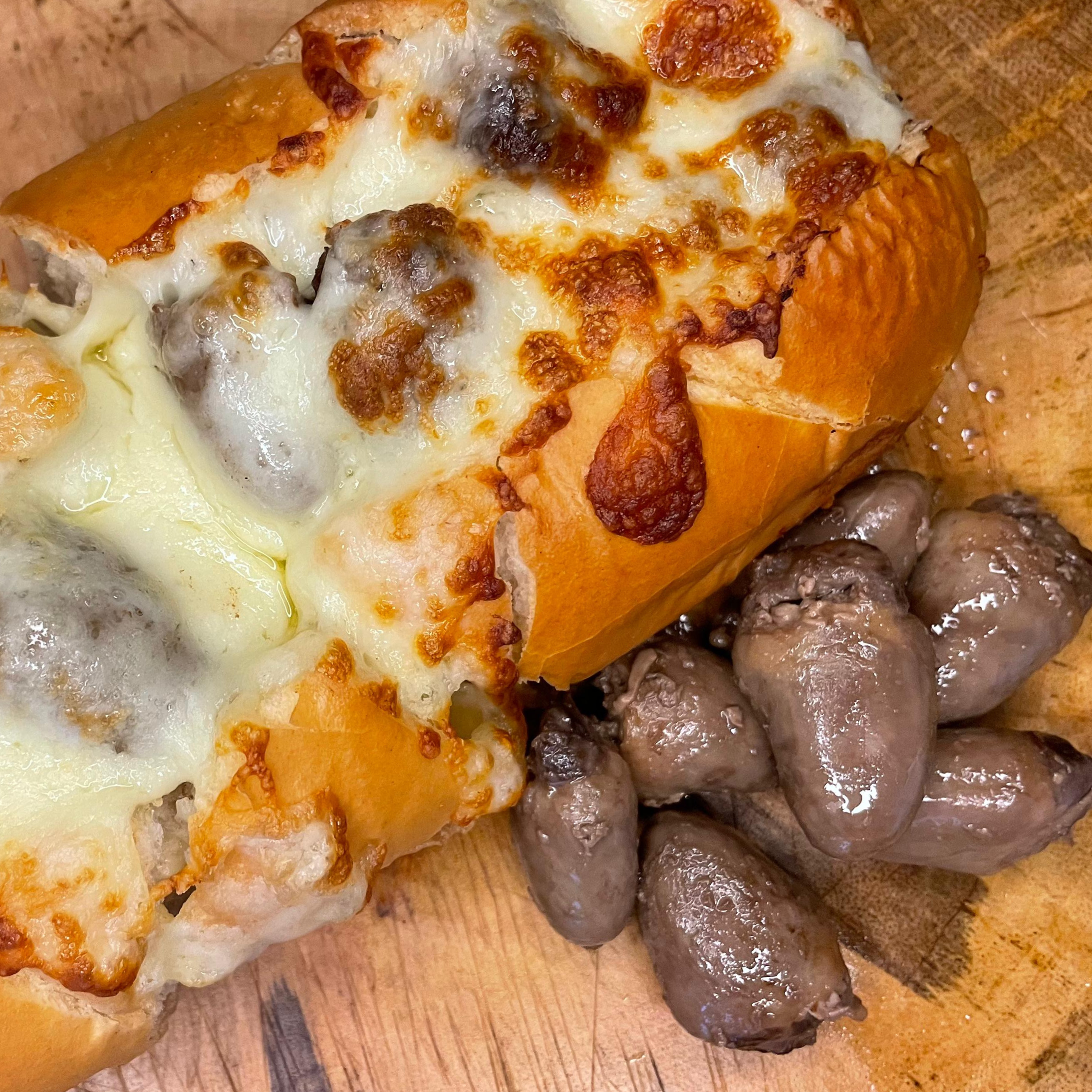 Pão de alho com Coraçãozinho